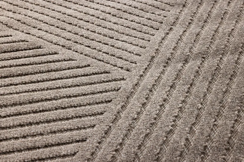 Aron Plastmåtte 240x340 cm - Brun - Tekstiler - Tæpper - Moderne tæppe - Wiltontæpper