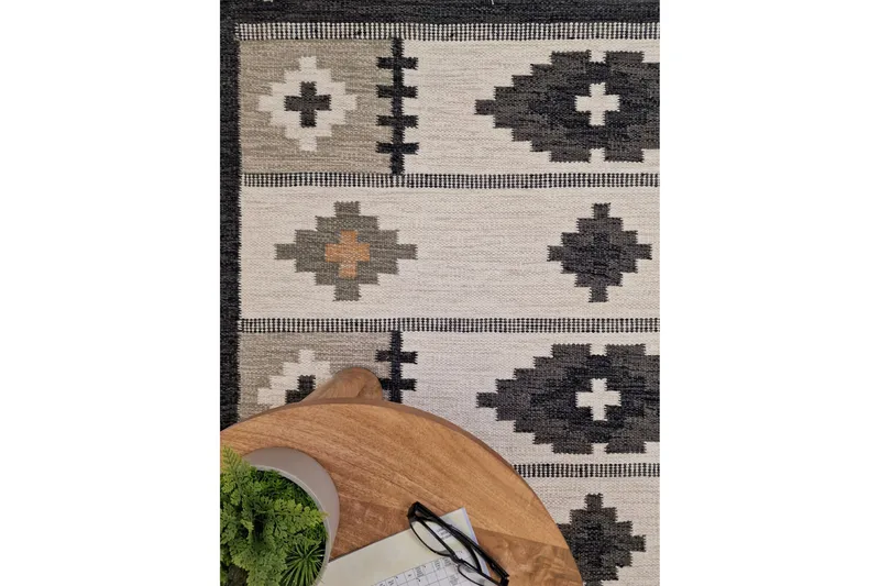 Arvika Uldtæppe 160x230 cm Rektangulær - Grå - Tekstiler - Tæpper - Moderne tæppe - Uldtæppe