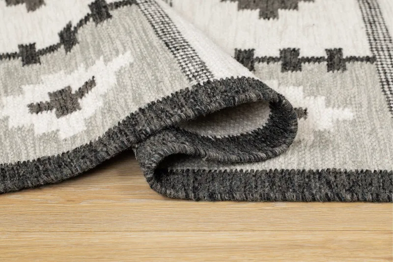 Arvika Uldtæppe 160x230 cm Rektangulær - Grå - Tekstiler - Tæpper - Moderne tæppe - Uldtæppe