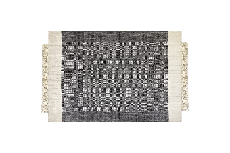 Atlanti Uldtæppe 160x230 cm - Sort/hvid - Tekstiler - Tæpper - Moderne tæppe - Uldtæppe