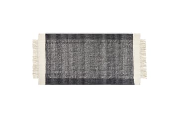 Atlanti Uldtæppe 80x150 cm - Sort/hvid - Tekstiler - Tæpper - Moderne tæppe - Uldtæppe