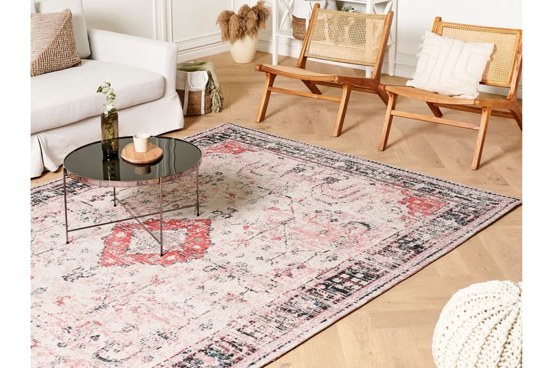 Attera Bomuldstæppe 200x300 cm - Rød - Tekstiler - Tæpper - Moderne tæppe - Bomuldstæpper