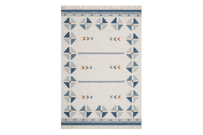 Avesta Uldtæppe 160x230 cm Rektangulær - Blå - Tekstiler - Tæpper - Moderne tæppe - Uldtæppe