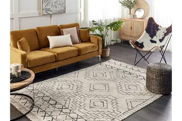 Bacarella Ryetæppe 160x230 cm - Beige - Tekstiler - Tæpper - Moderne tæppe - Bomuldstæpper