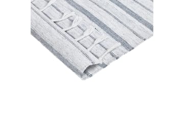 Bademli Ryetæppe 140x200 cm - Grå - Tekstiler - Tæpper - Fladvævet tæppe