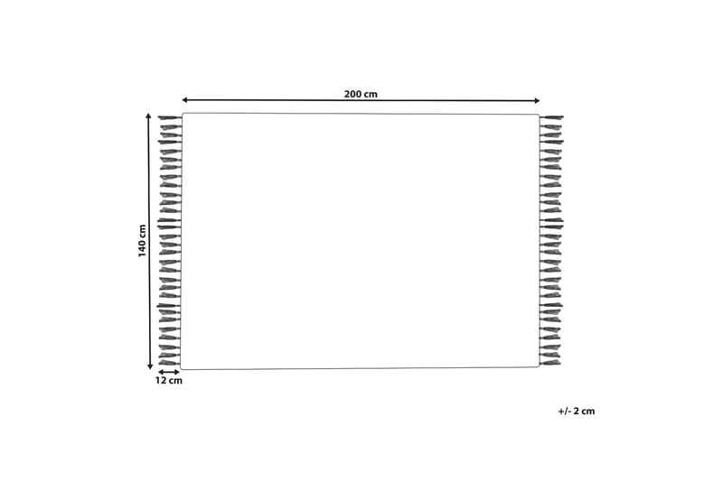 Bademli Ryetæppe 140x200 cm - Grå - Tekstiler - Tæpper - Moderne tæppe - Ryatæpper