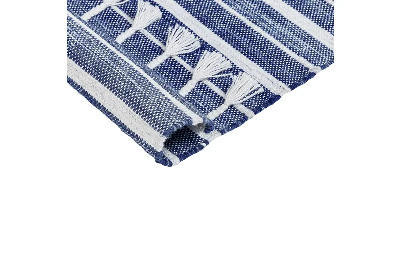 Bademli Ryetæppe 160x230 cm - Blå - Tekstiler - Tæpper - Moderne tæppe - Ryatæpper