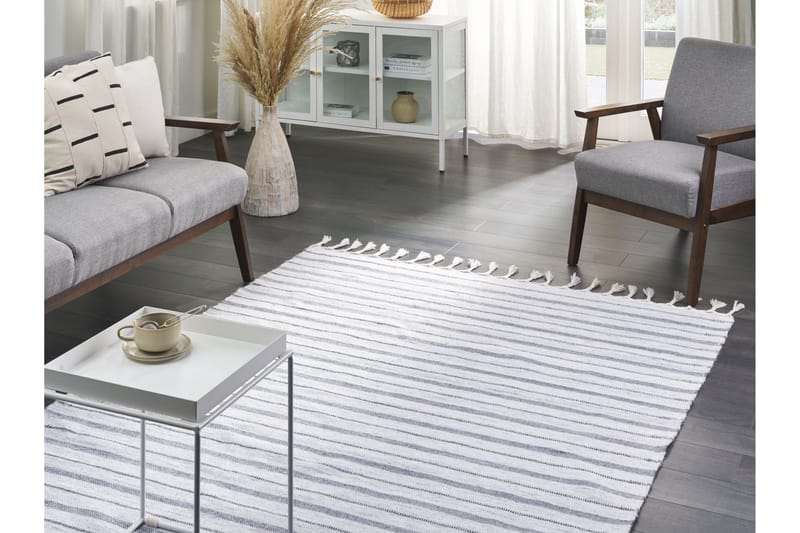 Bademli Ryetæppe 160x230 cm - Grå - Tekstiler - Tæpper - Små tæpper