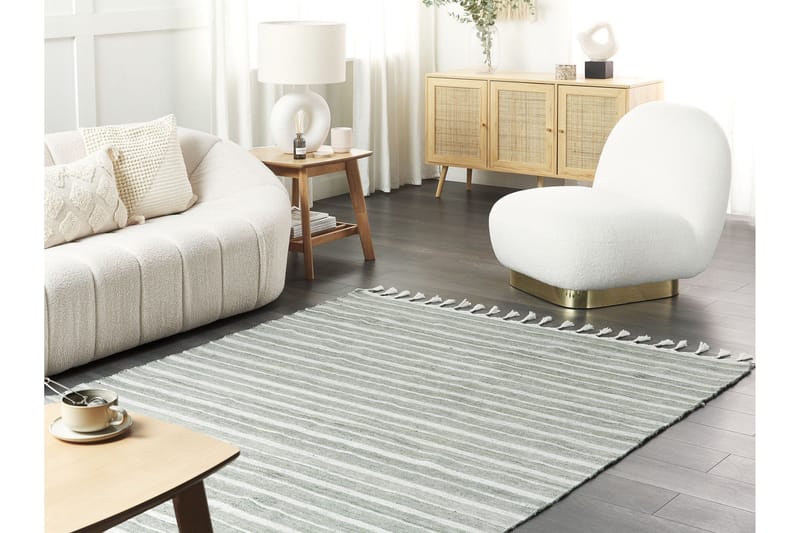 Bademli Ryetæppe 160x230 cm - Grøn - Tekstiler - Tæpper - Moderne tæppe - Ryatæpper