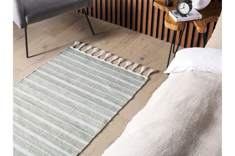 Bademli Ryetæppe 80x150 cm - Grøn - Tekstiler - Tæpper - Små tæpper