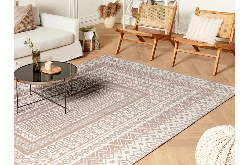 Baglar Ryetæppe 200x300 cm - Beige - Tekstiler - Tæpper - Moderne tæppe - Ryatæpper