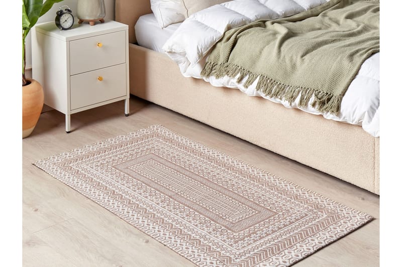 Baglar Ryetæppe 80x150 cm - Beige - Tekstiler - Tæpper - Moderne tæppe - Ryatæpper