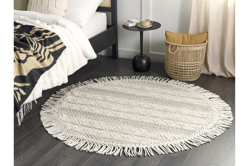 Baltalar Uldtæppe 140 cm Rund, Beige