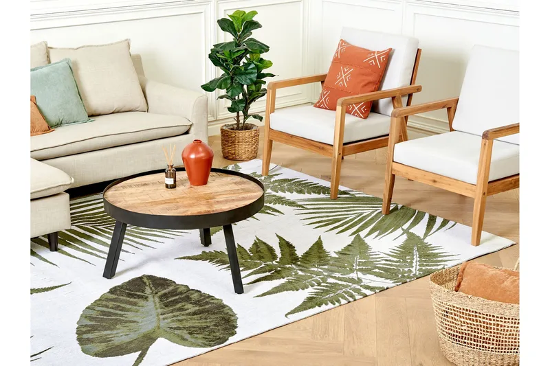 Barzah Ryetæppe 200x300 cm - Grøn - Tekstiler - Tæpper - Moderne tæppe - Bomuldstæpper