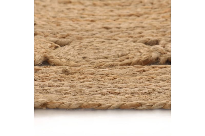 beBasic gulvtæppe 180 cm flettet jute rundt - Beige - Sisaltæpper - Jutemåtter & hampemåtter