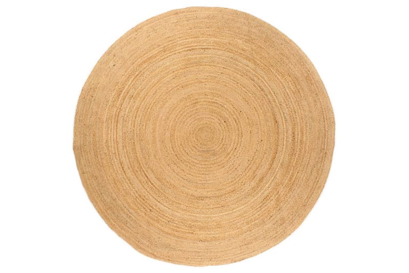 beBasic gulvtæppe 180 cm flettet jute rundt - Beige - Sisaltæpper - Jutemåtter & hampemåtter