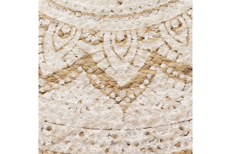 beBasic gulvtæppe 210 cm flettet jute rundt - Beige - Sisaltæpper - Jutemåtter & hampemåtter