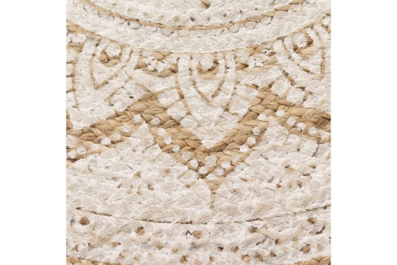 beBasic gulvtæppe 240 cm flettet jute rundt - Beige - Sisaltæpper - Jutemåtter & hampemåtter
