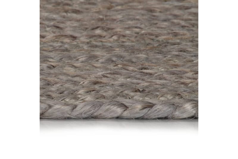 beBasic håndlavet gulvtæppe 180 cm rundt jute grå - GrÃ¥ - Sisaltæpper - Jutemåtter & hampemåtter