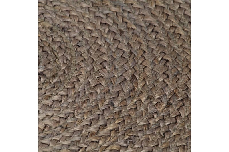 beBasic håndlavet gulvtæppe 180 cm rundt jute grå - GrÃ¥ - Sisaltæpper - Jutemåtter & hampemåtter