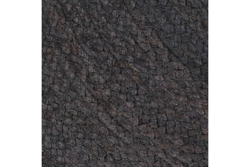 beBasic håndlavet gulvtæppe 180 cm rundt jute mørkegrå - GrÃ¥ - Sisaltæpper - Jutemåtter & hampemåtter
