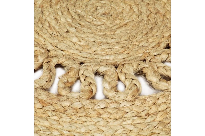 beBasic håndlavet gulvtæppe 210 cm flettet jute - Brun - Sisaltæpper - Jutemåtter & hampemåtter