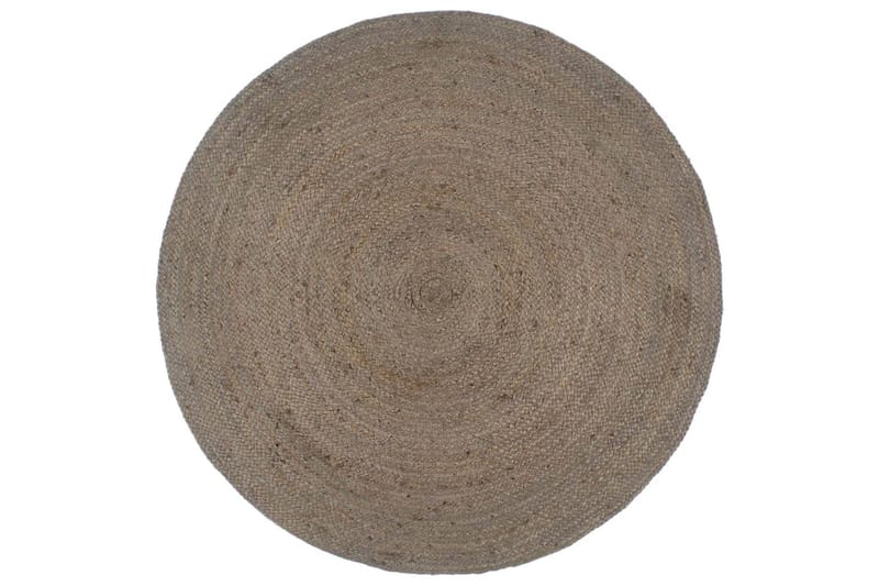 beBasic håndlavet gulvtæppe 210 cm rundt jute grå - GrÃ¥ - Sisaltæpper - Jutemåtter & hampemåtter