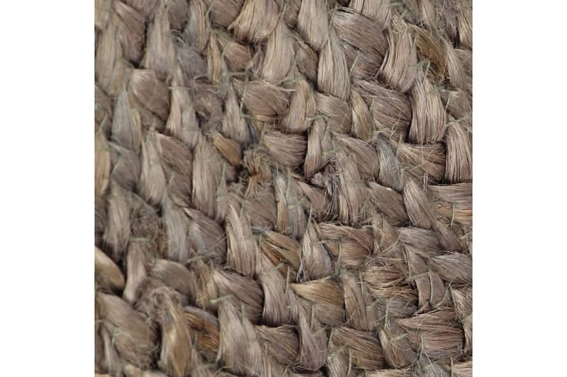 beBasic håndlavet gulvtæppe 210 cm rundt jute grå - GrÃ¥ - Sisaltæpper - Jutemåtter & hampemåtter