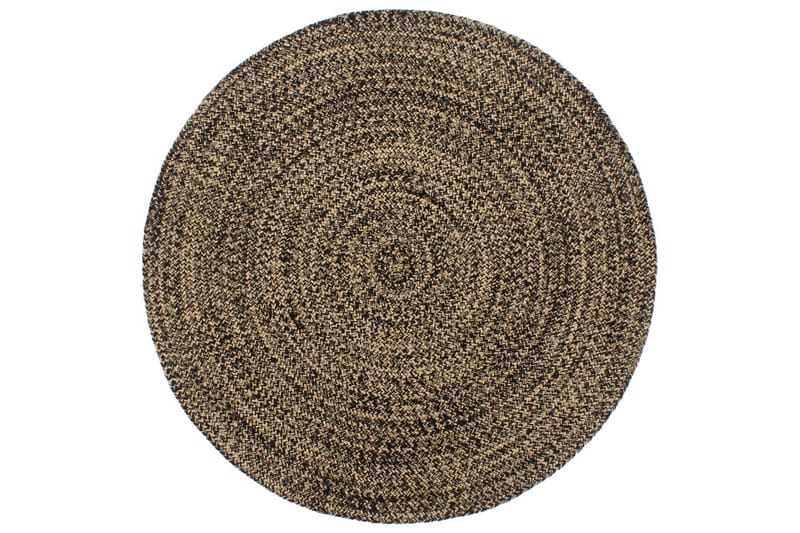 beBasic håndlavet gulvtæppe 240 cm jute sort og brun - Sort - Sisaltæpper - Jutemåtter & hampemåtter