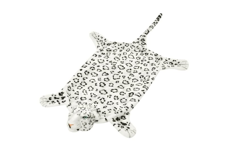 beBasic leopardtæppe plys 139 cm hvid - Hvid - Tekstiler - Tæpper - Moderne tæppe - Mønstrede tæpper