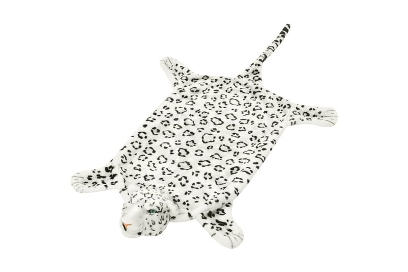 beBasic leopardtæppe plys 139 cm hvid - Hvid - Mønstrede tæpper - Wiltontæpper