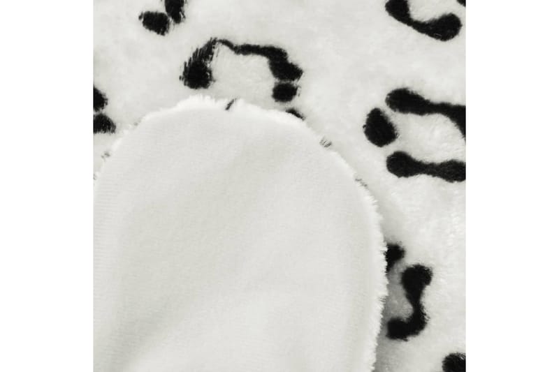 beBasic leopardtæppe plys 139 cm hvid - Hvid - Tekstiler - Tæpper - Moderne tæppe - Mønstrede tæpper