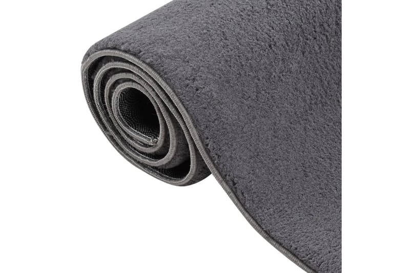 beBasic shaggy gulvtæppe 120x170 cm skridsikkert og vaskbart antracit - Antracit - Wiltontæpper - Mønstrede tæpper