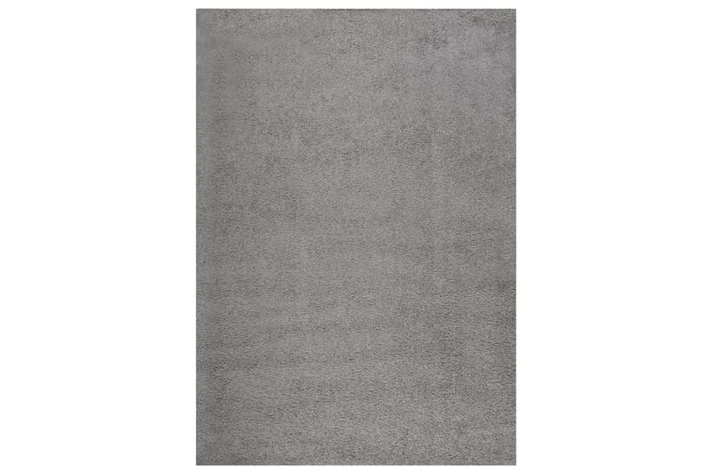 beBasic shaggy gulvtæppe 140x200 cm høje luv grå - GrÃ¥ - Ryatæpper