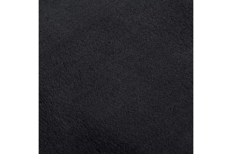 beBasic shaggy gulvtæppe 80x150 cm skridsikkert og vaskbart sort - Sort - Wiltontæpper - Mønstrede tæpper