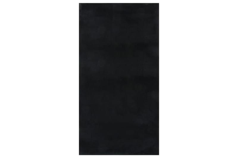 beBasic shaggy gulvtæppe 80x150 cm skridsikkert og vaskbart sort - Sort - Mønstrede tæpper - Wiltontæpper