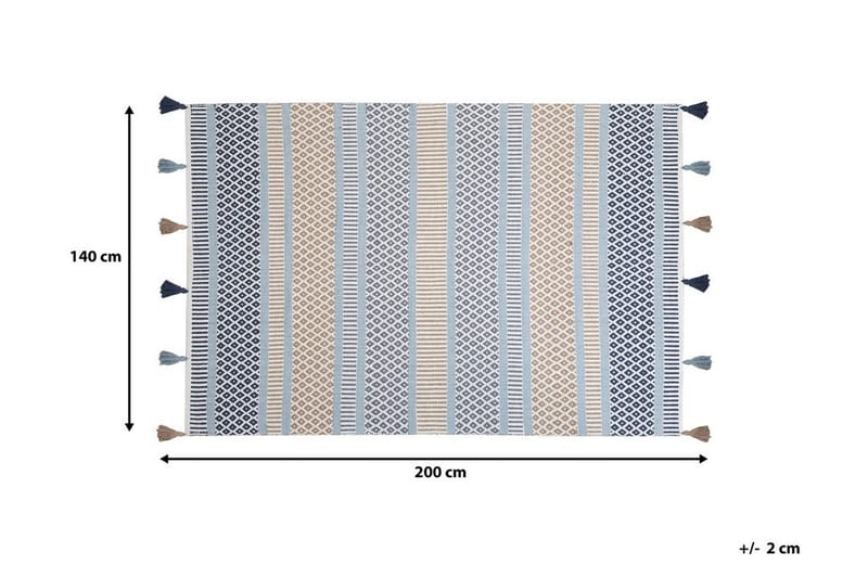 Bettez tæppe 140x200 cm - Blå - Kludetæpper