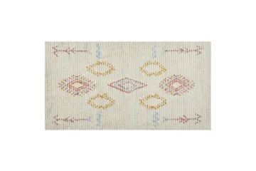 Bettiah Bomuldstæppe 80x150 cm - Beige - Tekstiler - Tæpper - Moderne tæppe - Bomuldstæpper