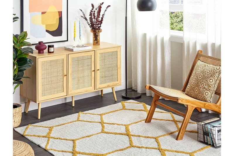 Beyler Ryetæppe 160x230 cm - Sort/hvid - Tekstiler - Tæpper - Moderne tæppe - Ryatæpper