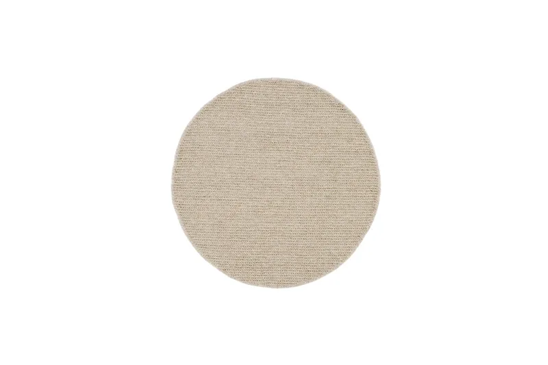 Bilke Uldtæppe Ø240 cm Rund, Beige