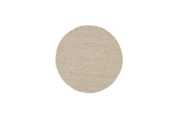 Bilke Uldtæppe Ø300 cm Rund - Beige - Tekstiler - Tæpper - Moderne tæppe - Uldtæppe