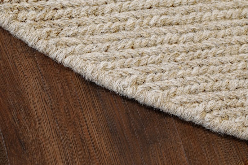 Bilke Uldtæppe Ø300 cm Rund - Beige - Tekstiler - Tæpper - Moderne tæppe - Uldtæppe