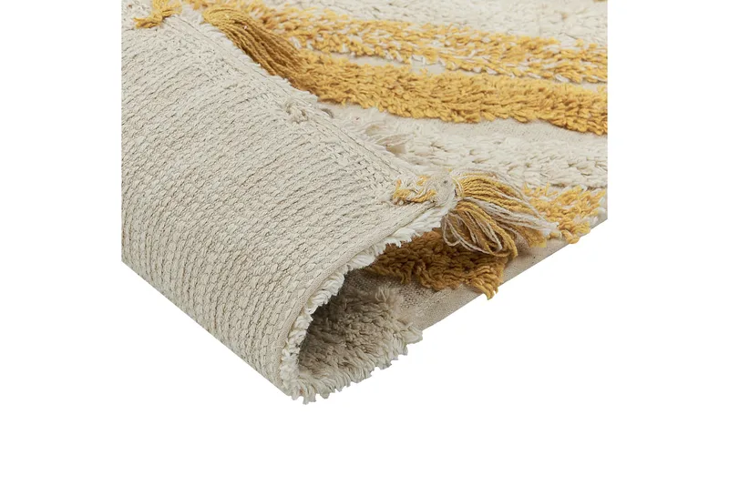 Bingol Ryetæppe 160x230 cm - Gul - Tekstiler - Tæpper - Moderne tæppe - Ryatæpper