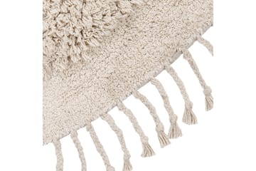 Bitlis Ryetæppe 140 cm Rund - Beige - Tekstiler - Tæpper - Moderne tæppe - Kludetæpper