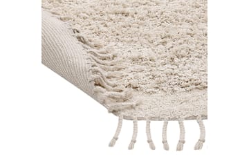 Bitlis Ryetæppe 140 cm Rund - Beige - Tekstiler - Tæpper - Moderne tæppe - Kludetæpper