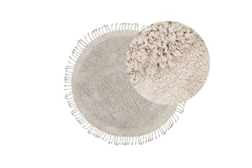 Bitlis Ryetæppe 140 cm Rund - Beige - Tekstiler - Tæpper - Moderne tæppe - Kludetæpper