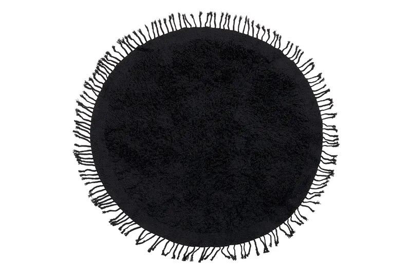 Bitlis Ryetæppe 140 cm Rund, Sort