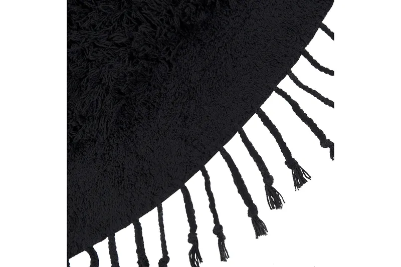 Bitlis Ryetæppe 140 cm Rund - Sort - Tekstiler - Tæpper - Moderne tæppe - Ryatæpper