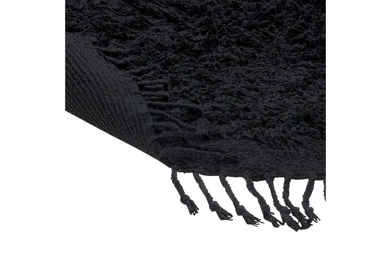 Bitlis Ryetæppe 140 cm Rund - Sort - Tekstiler - Tæpper - Moderne tæppe - Ryatæpper