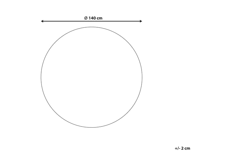 Bitlis Ryetæppe 140 cm Rund - Sort - Tekstiler - Tæpper - Moderne tæppe - Ryatæpper